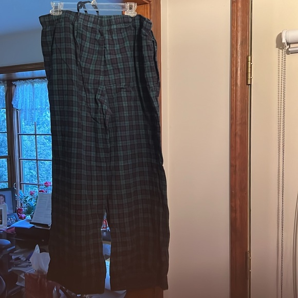 Size men’s extra large Marona flannel night pants in green and blue - Picture 4 of 5